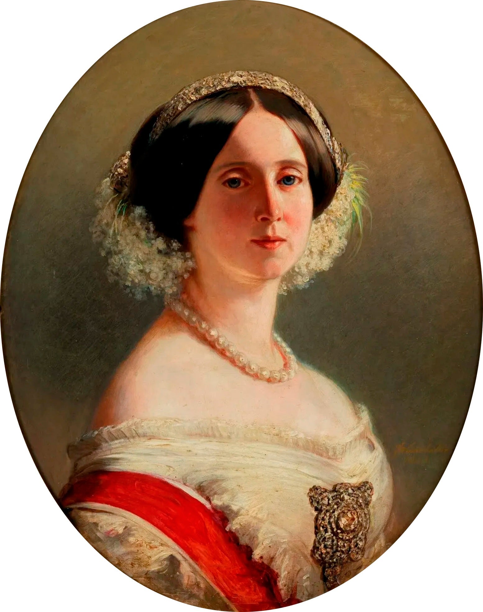 Augusta de Saxe-Weimar reine de Prusse et impératrice allemande (1811-1890) - Franz Xaver Winterhalter - Alpha