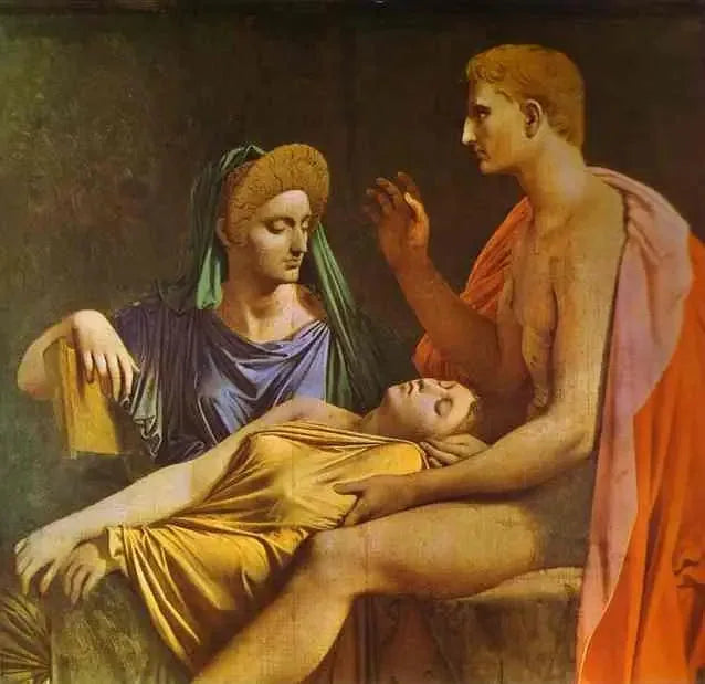 Auguste che ascolta la lettura dell'Eneide - Jean-Auguste-Dominique Ingres