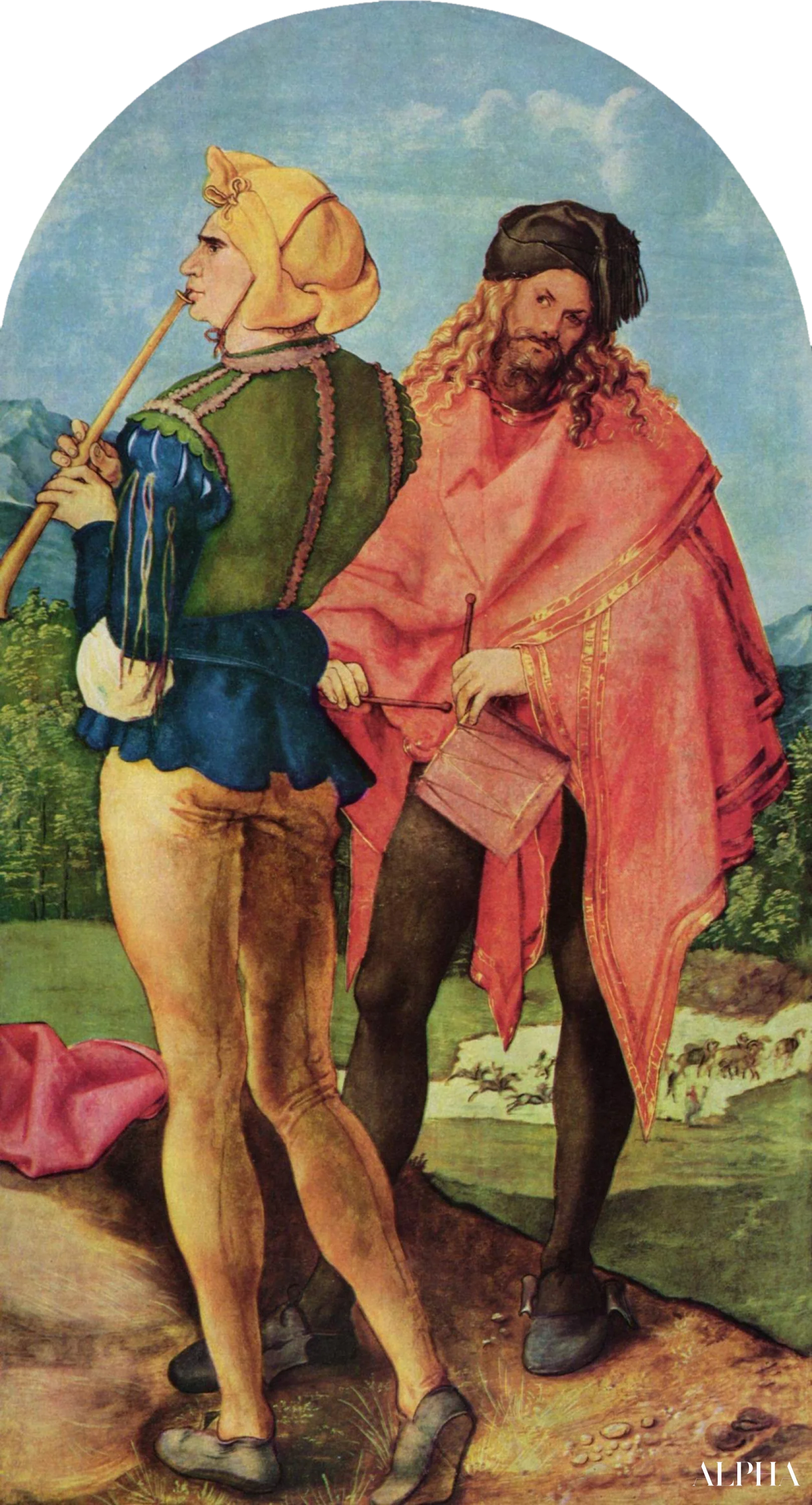 Autel de Jabach : la flûte et le tambour - Albrecht Dürer - Reproductions de tableaux et peintures haut de gamme