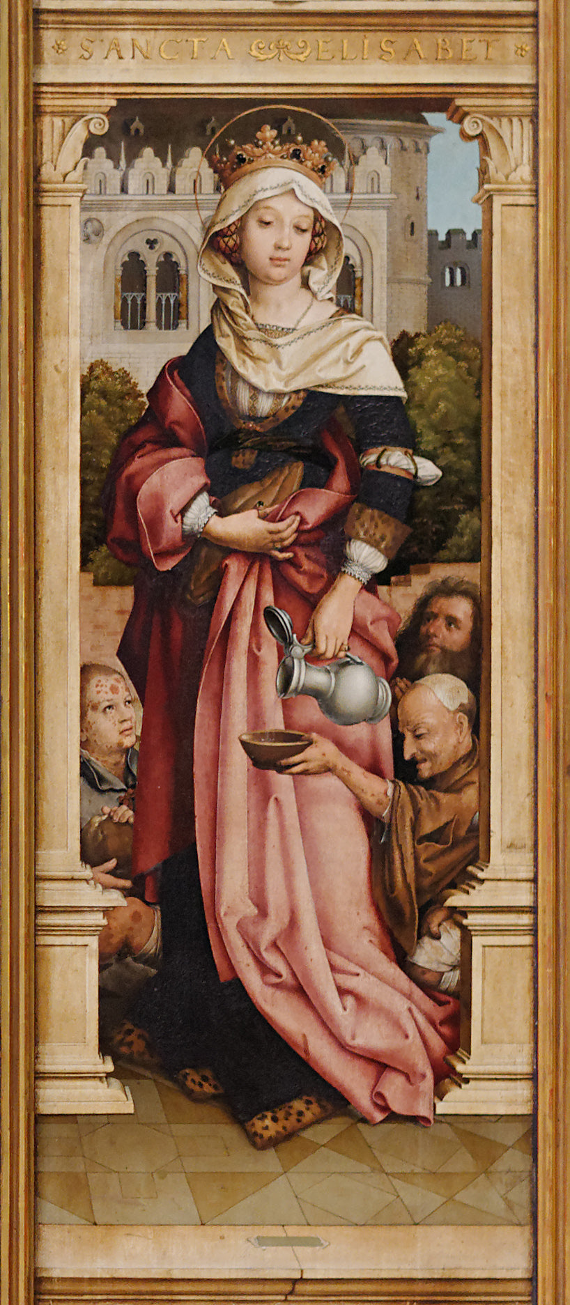 Autel de Saint Sébastien: Sainte Élisabeth de Hongrie - Hans Holbein the Elder - Alpha Reproduction