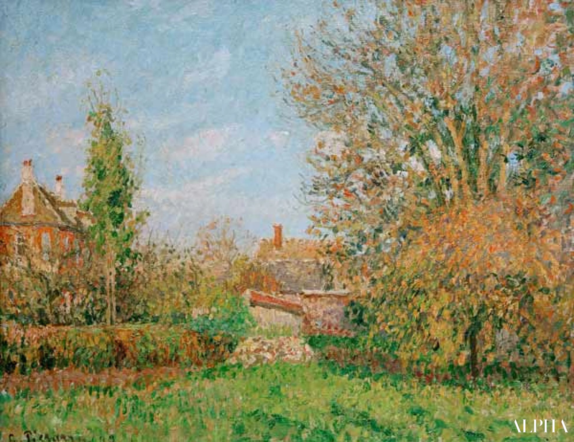 Autunno a Éragny - Camille Pissarro - Riproduzioni di quadri e dipinti di alta qualità