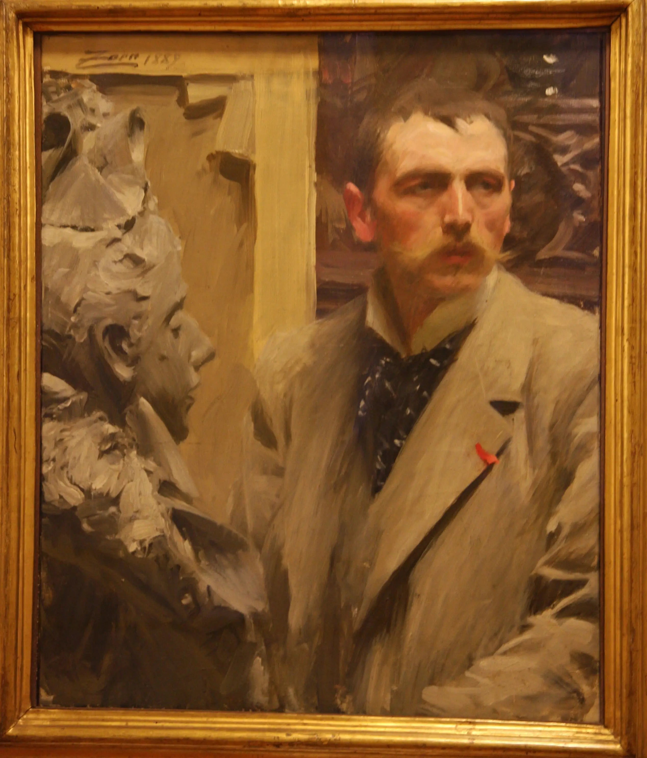 Autoportrait 1889 par Anders Zorn - Anders Zorn - Alpha Reproduction