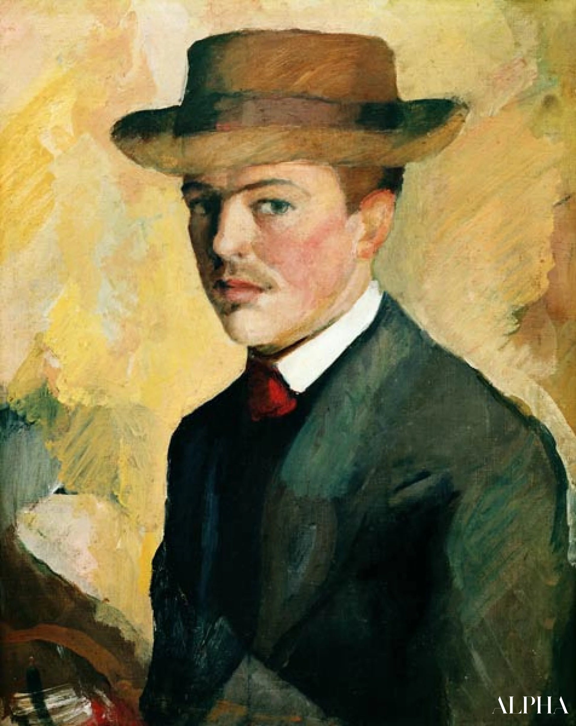Reproduction du tableau « Autoportrait 1909 - August Macke » par Alpha Reproduction en peinture à l’huile
