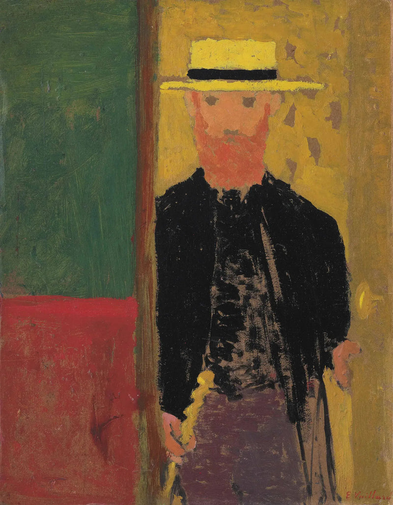 Autoritratto con bastone e cappello a tesa larga - Édouard Vuillard