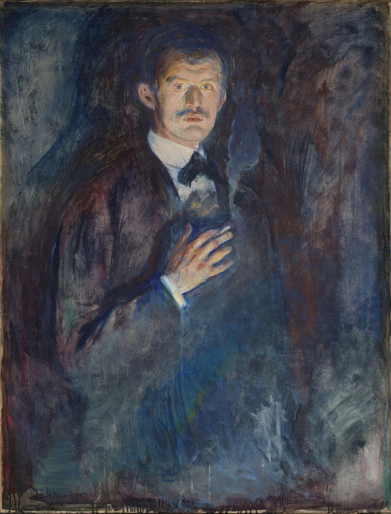Autoritratto con sigaretta - Edvard Munch