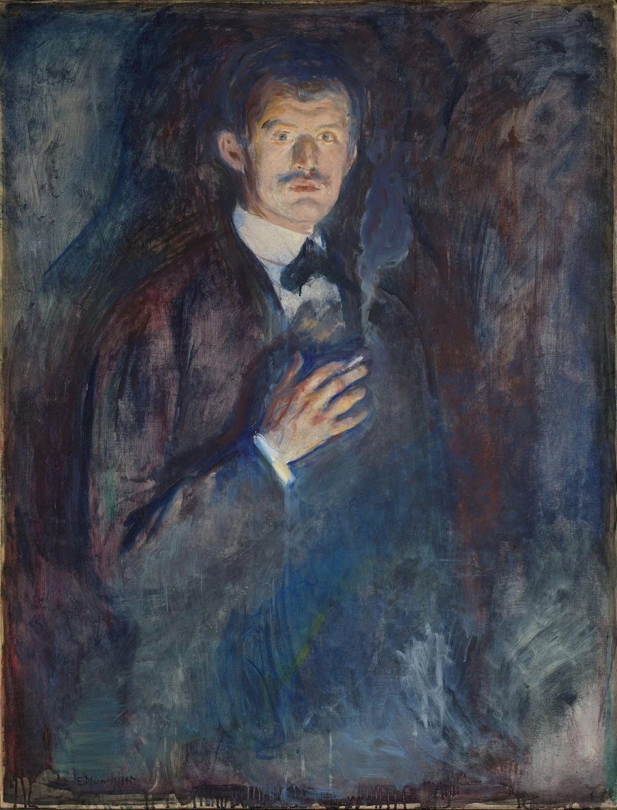 Autoritratto con sigaretta - Edvard Munch