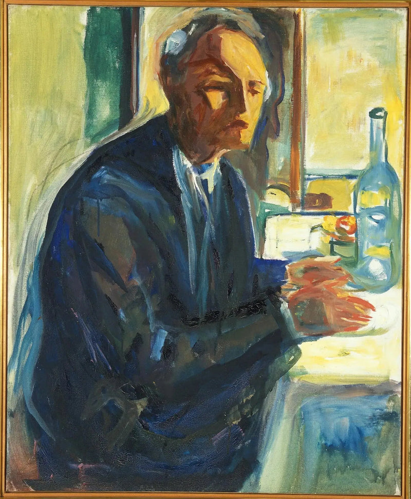 Autoritratto al tavolo di matrimonio - Edvard Munch