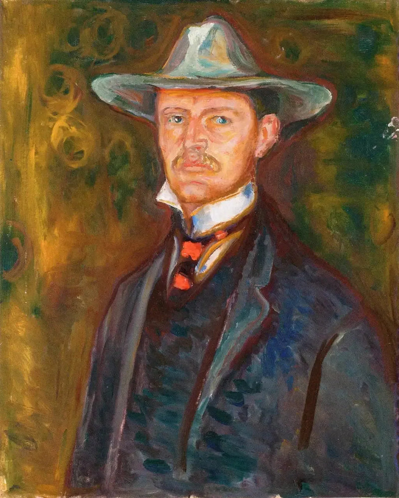 Autoritratto con cappello a larghe falde - Edvard Munch