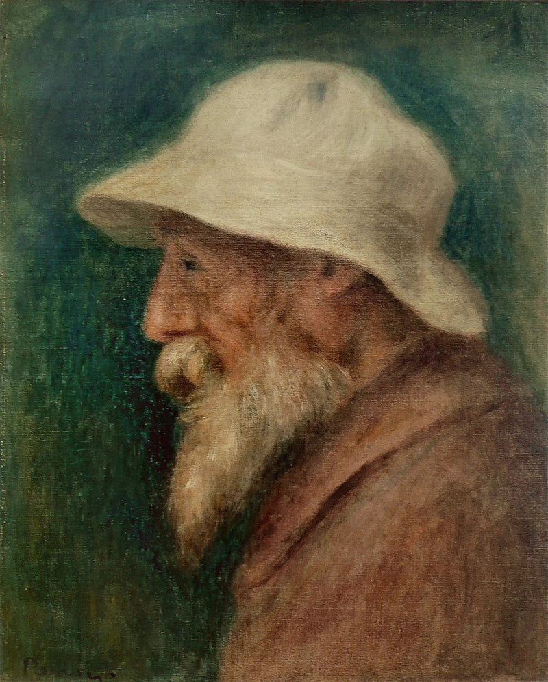 Autoritratto con cappello bianco - Pierre-Auguste Renoir