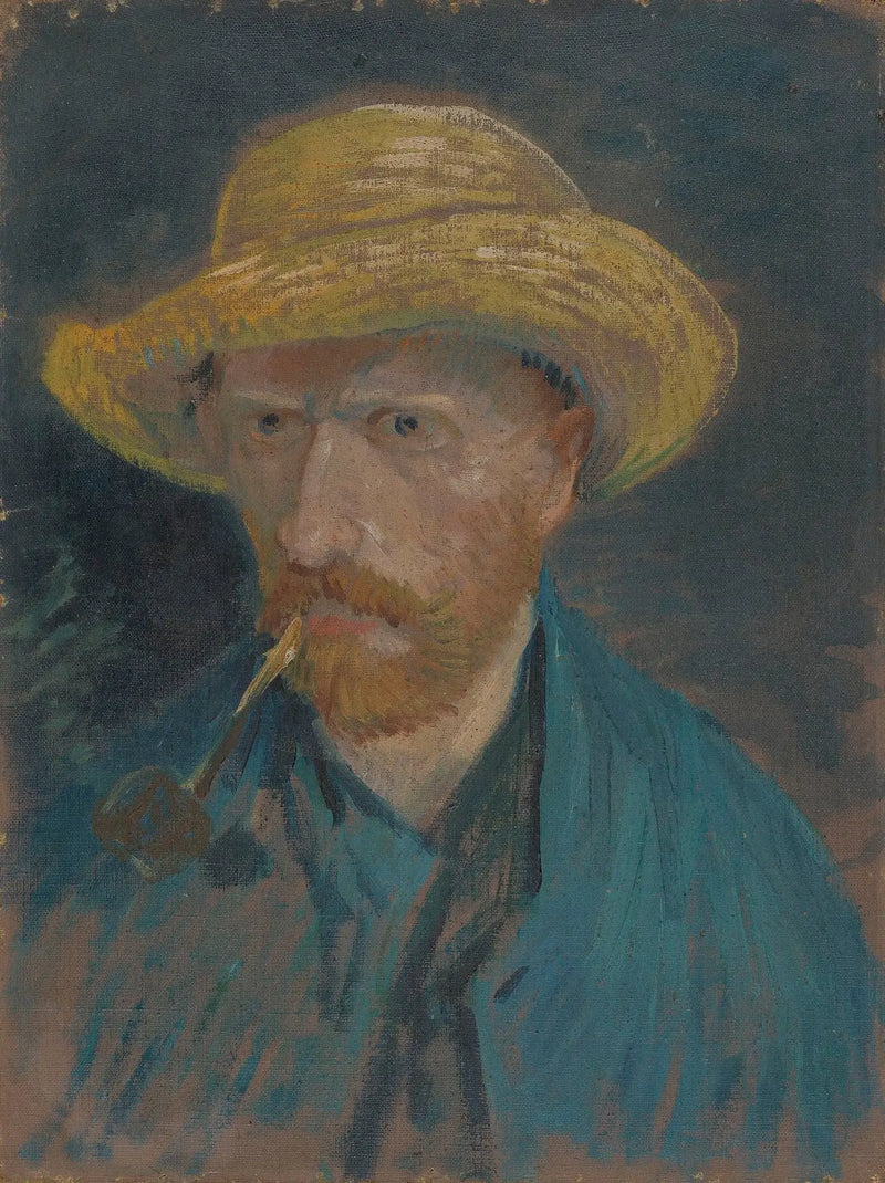 Autoritratto con cappello di paglia e pipa - Vincent van Gogh