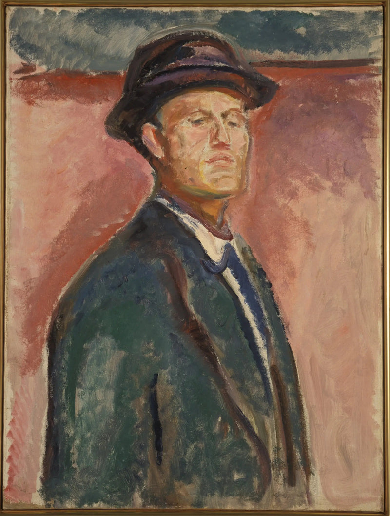 Autoritratto con cappello - Edvard Munch