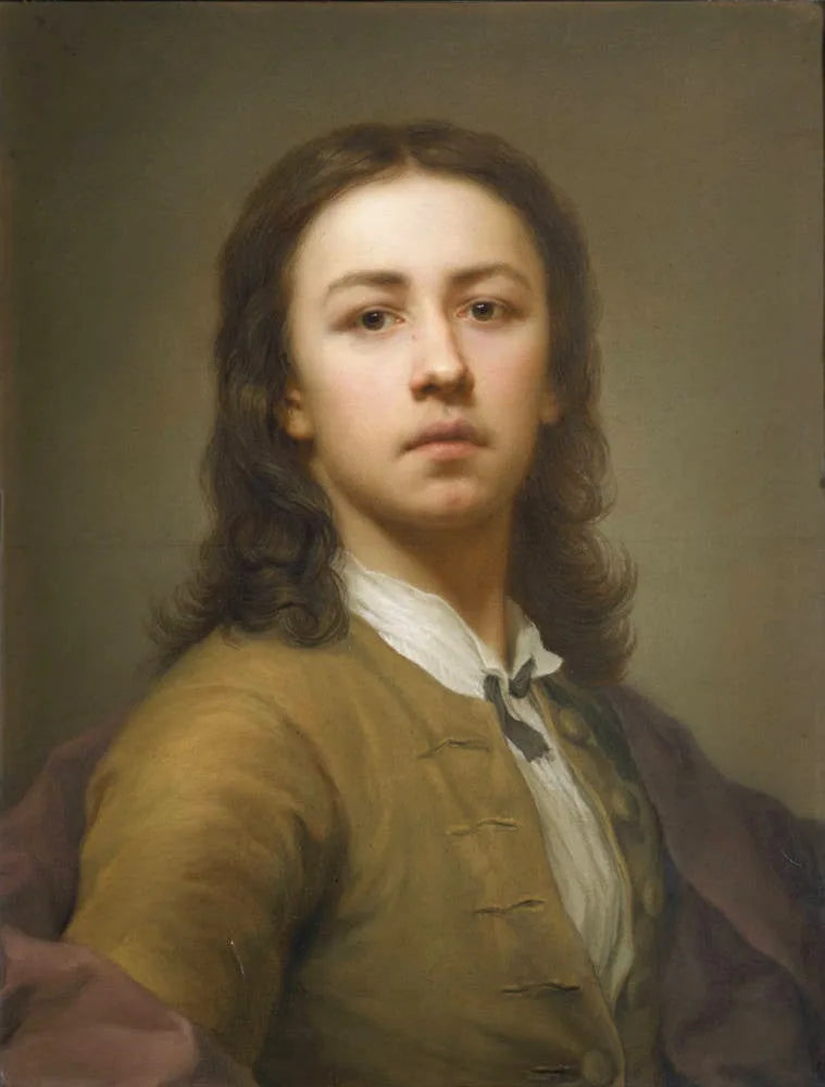 Autoritratto con cappotto rosso - Anton Raphael Mengs