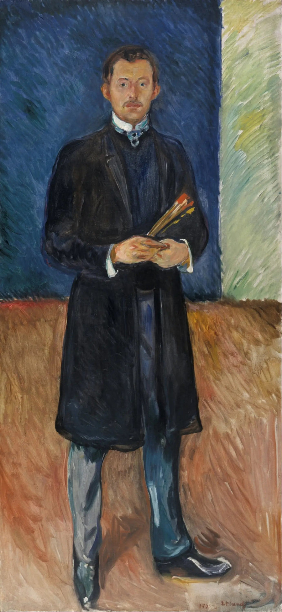 Autoritratto con pennelli - Edvard Munch