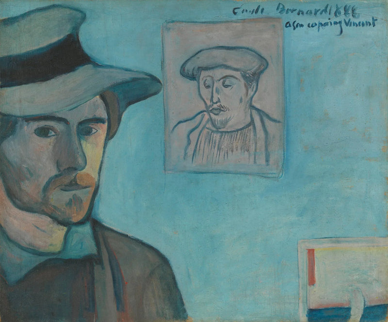Autoritratto con il ritratto di Gauguin - Émile Bernard