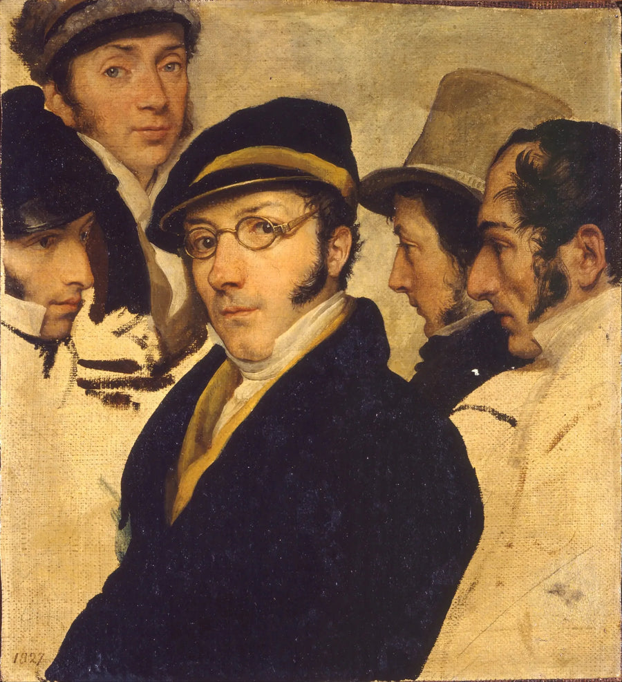 Autoritratto con un gruppo di amici - Francesco Hayez