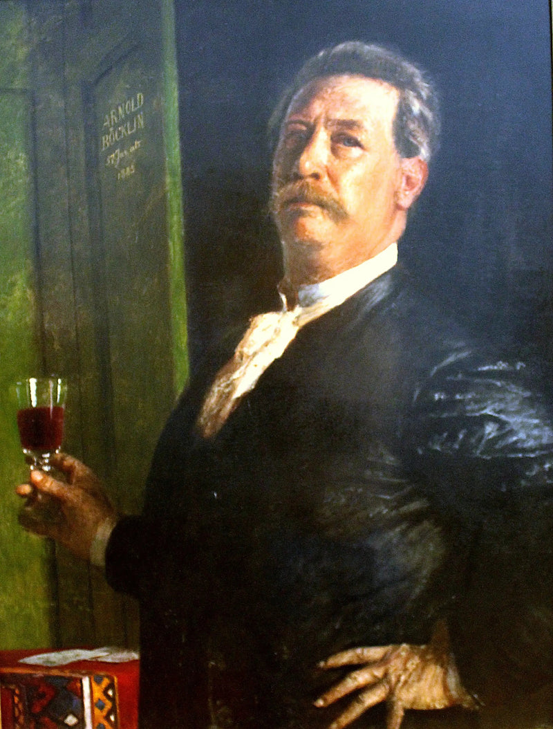 Autoritratto con un bicchiere di vino - Arnold Böcklin
