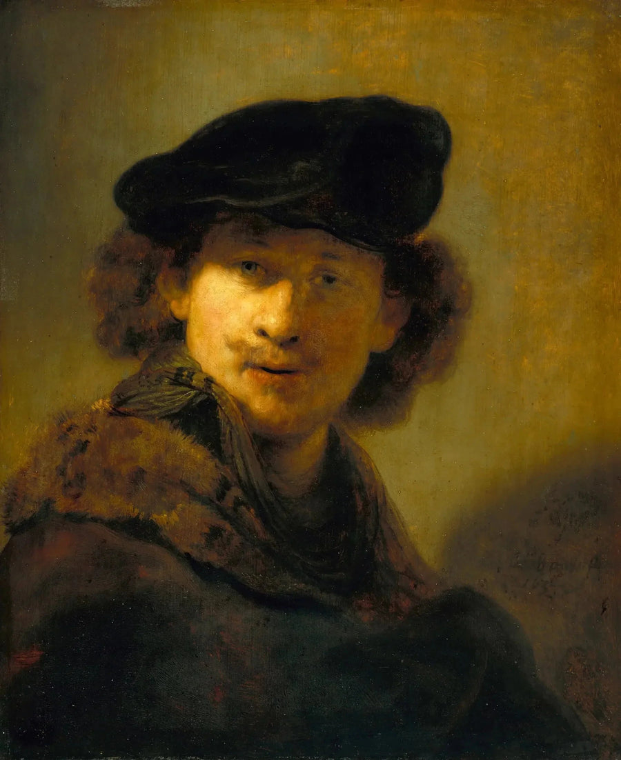 Autoritratto con berretto di velluto - Rembrandt