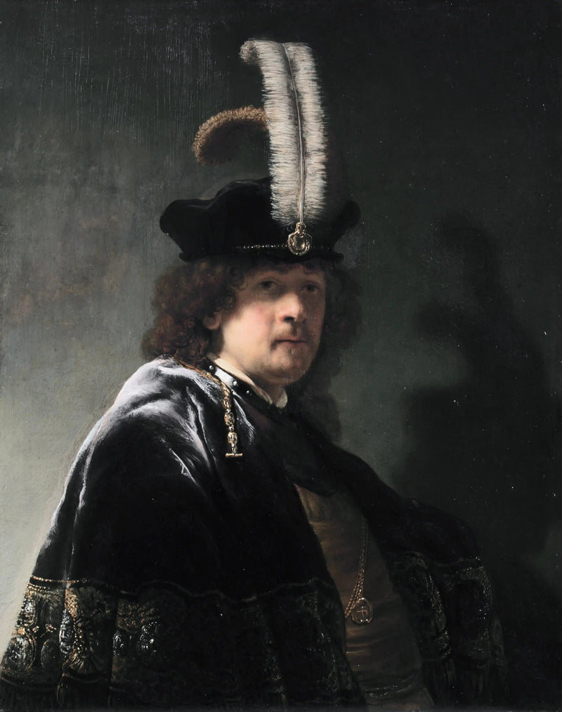 Autoritratto con cappello di piume - Rembrandt