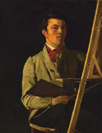 Autoritratto, Corot al suo cavalletto - Jean-Baptiste Camille Corot
