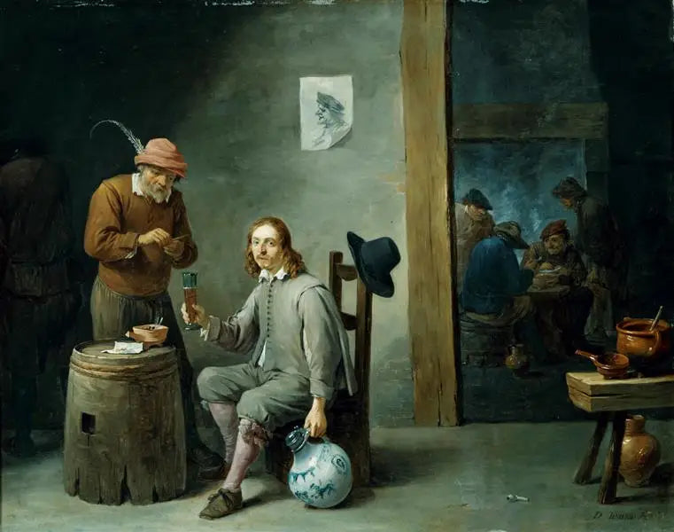 autoritratto in un cabaret - David Teniers il Giovane