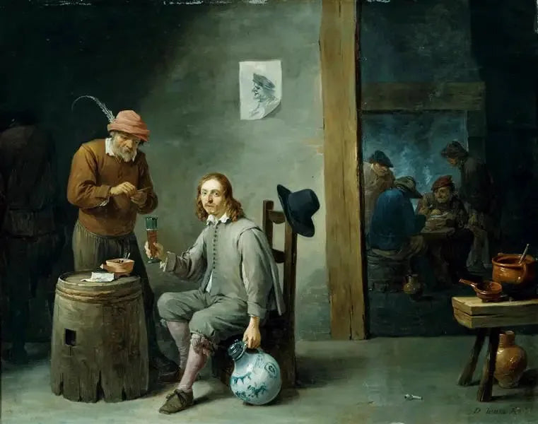 autoritratto in un cabaret - David Teniers il Giovane