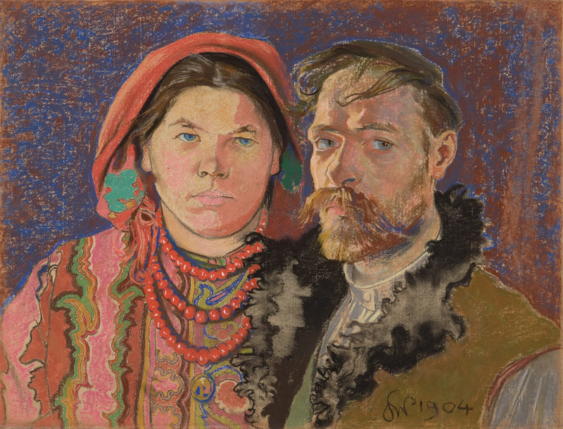 Autoritratto dell'artista con la moglie - Stanisław Wyspiański