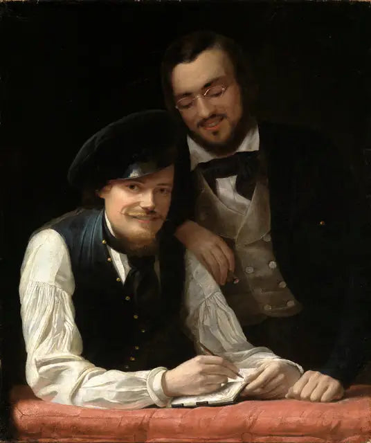 Autoritratto dell'artista con suo fratello - Franz Xaver Winterhalter