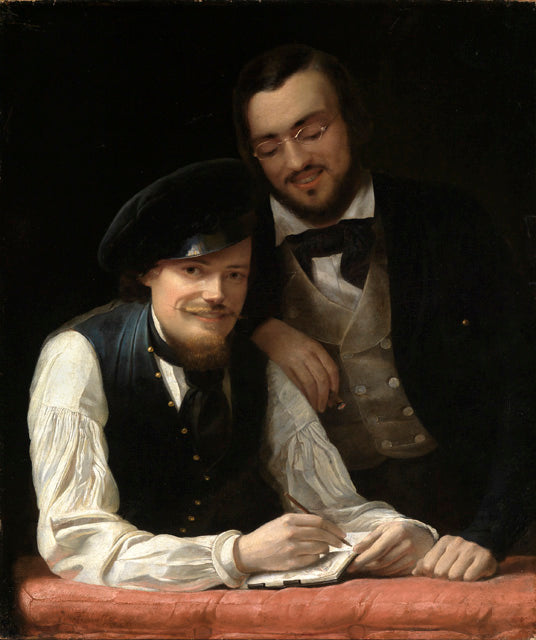Autoportrait de l’artiste avec son frère - Franz Xaver Winterhalter - Alpha Reproduction