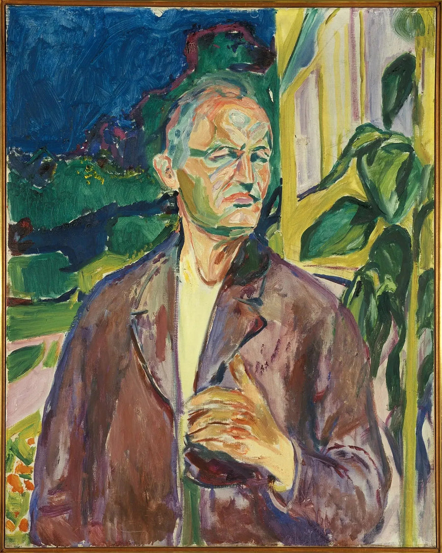 Autoritratto davanti al muro della casa - Edvard Munch