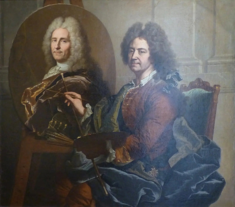 Autoritratto davanti al ritratto di François Castanier - Hyacinthe Rigaud