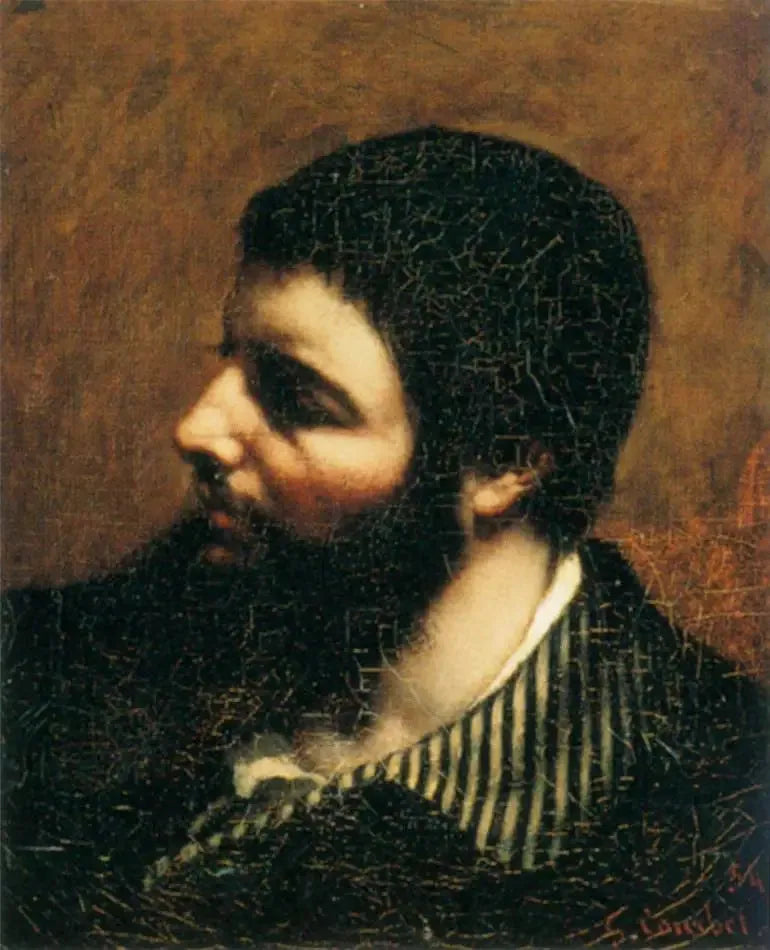 Autoritratto detto con il colletto a righe - Gustave Courbet