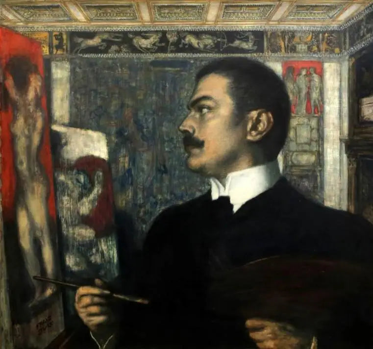 Autoritratto in studio - Franz Von Stuck