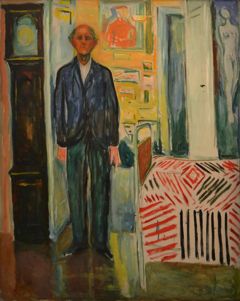 Autoritratto. Tra l'orologio e il letto - Edvard Munch