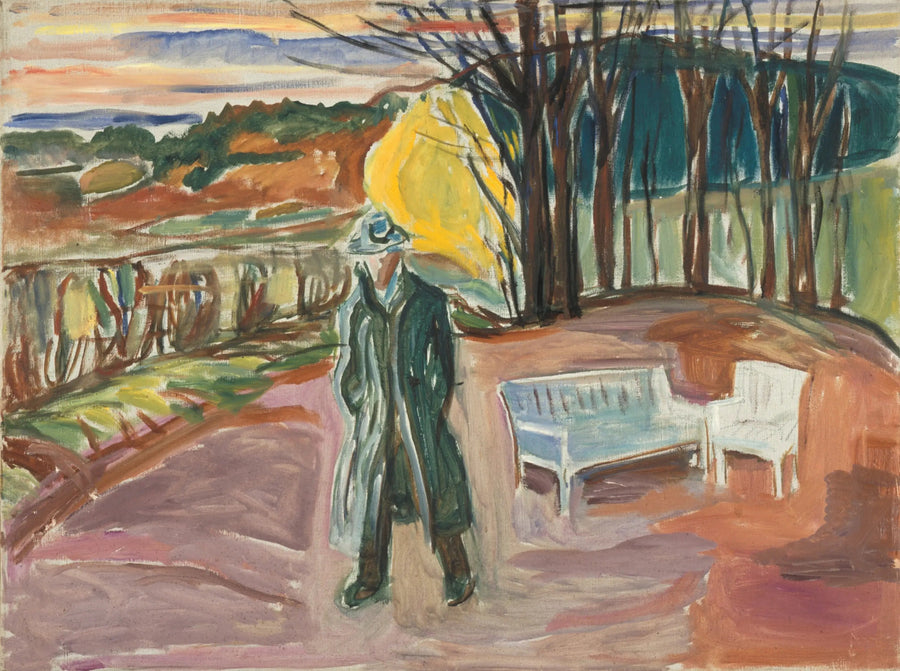 Autoritratto vicino al pergolato - Edvard Munch