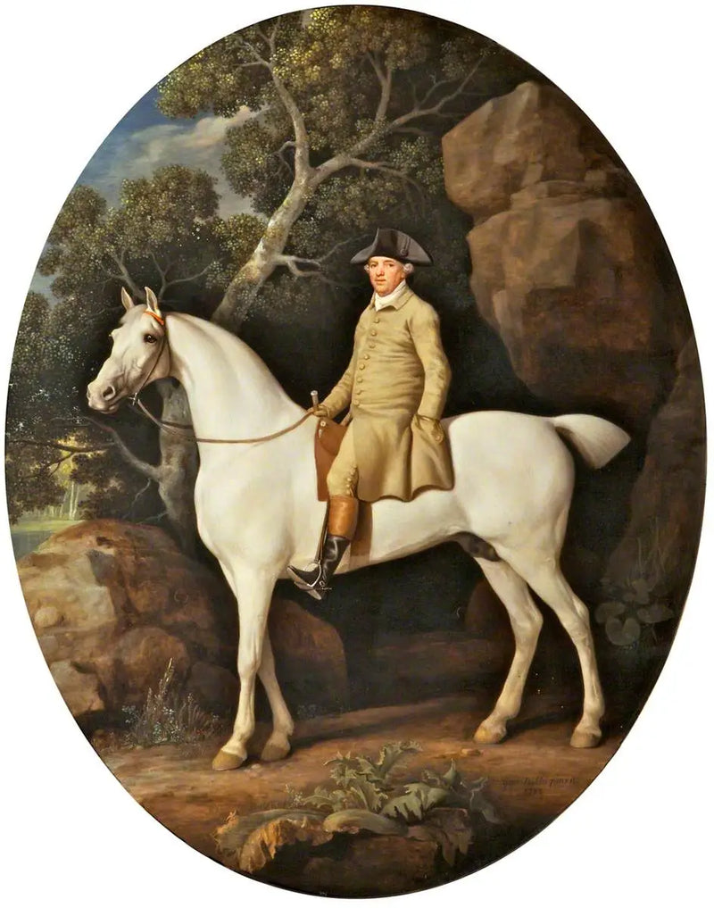 Autoritratto su un cacciatore bianco - George Stubbs