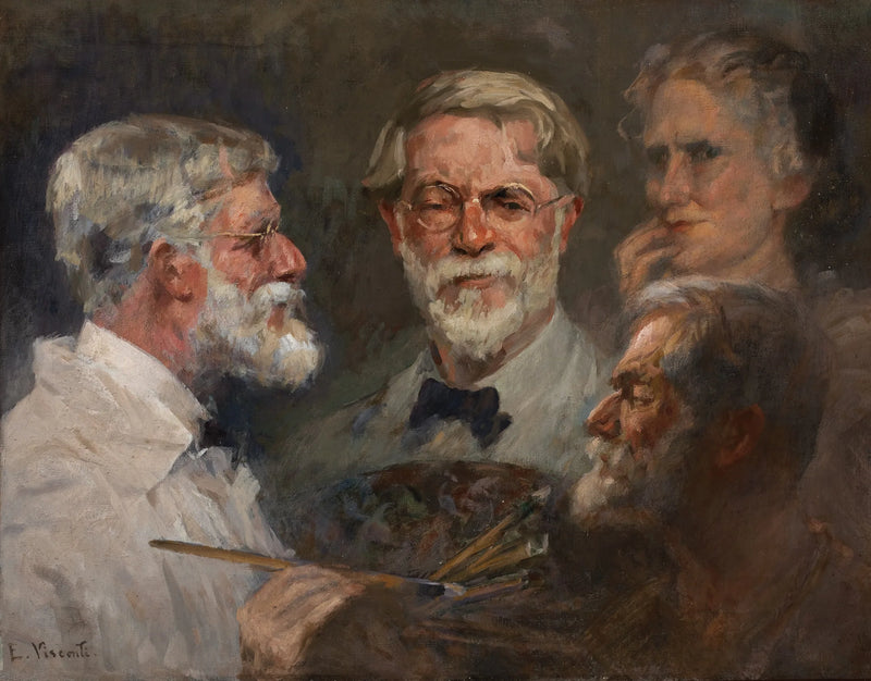 Autorretrato em tr��s posi����es - Eliseu Visconti