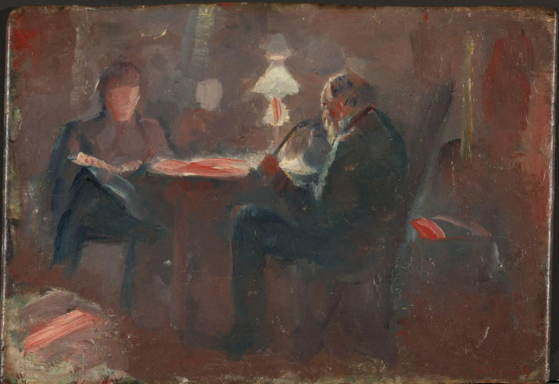 Intorno alla lampada a petrolio - Edvard Munch