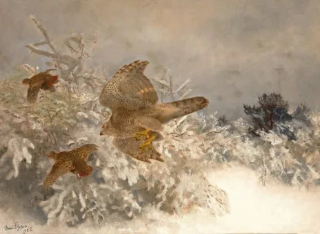 Intorno ai colombacci in un paesaggio invernale - Bruno Liljefors