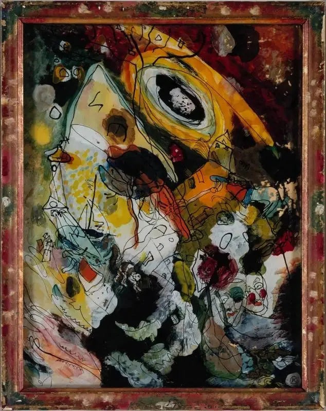 Avec pince-nez - Vassily Kandinsky image 1 copie peinte à la main à l’huile