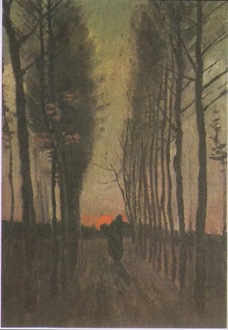 Viale dei pioppi al tramonto - Vincent van Gogh
