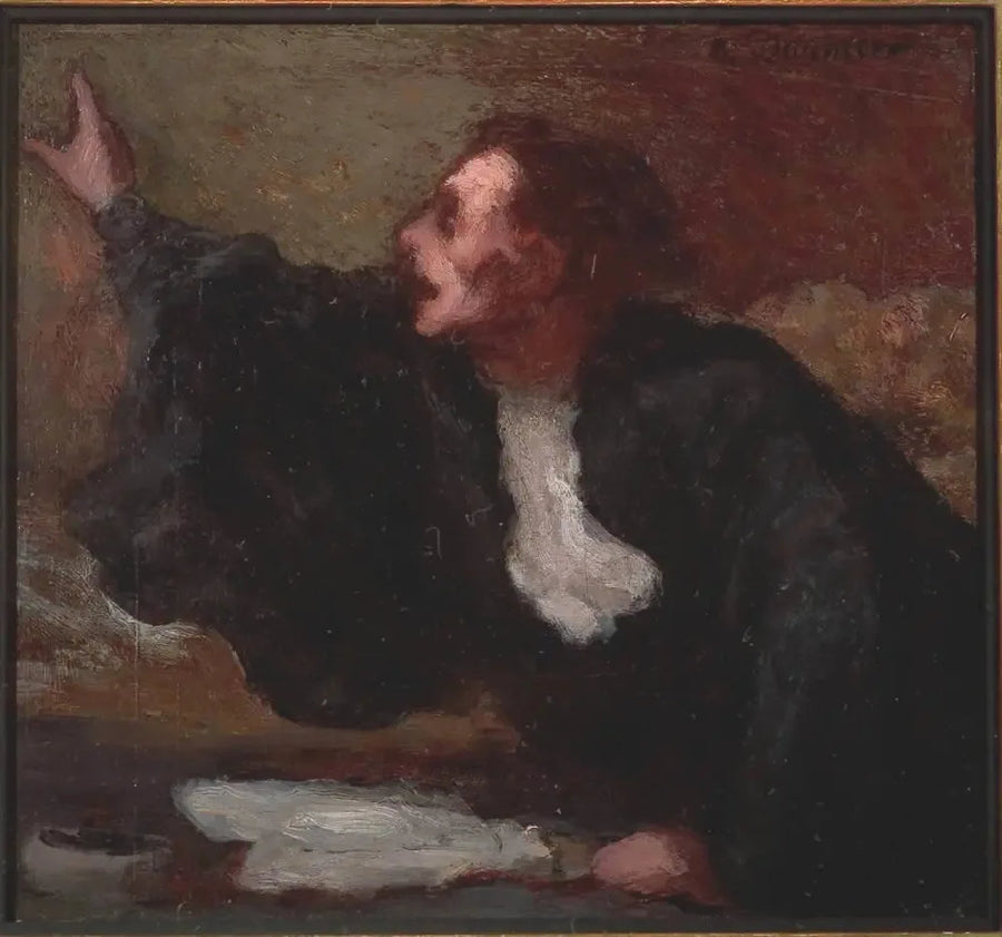 Avvocato che fa la sua arringa - Honoré Daumier