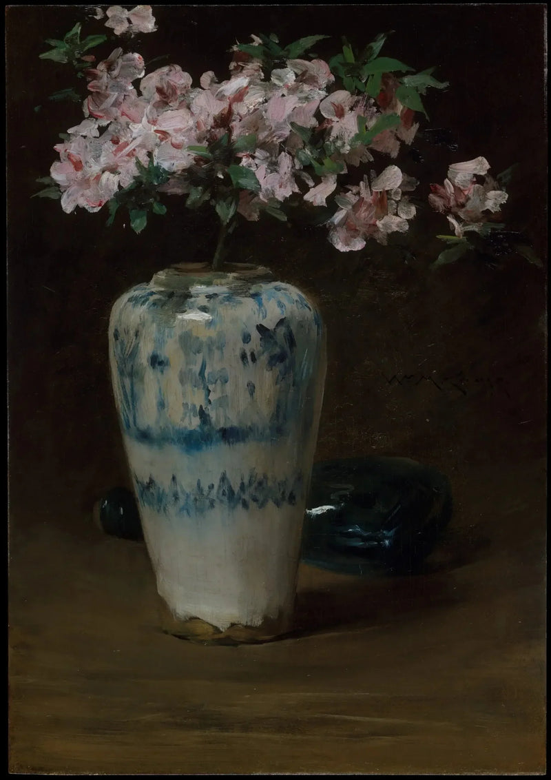 Azalée rosa — Vase cinese - William Merritt Chase