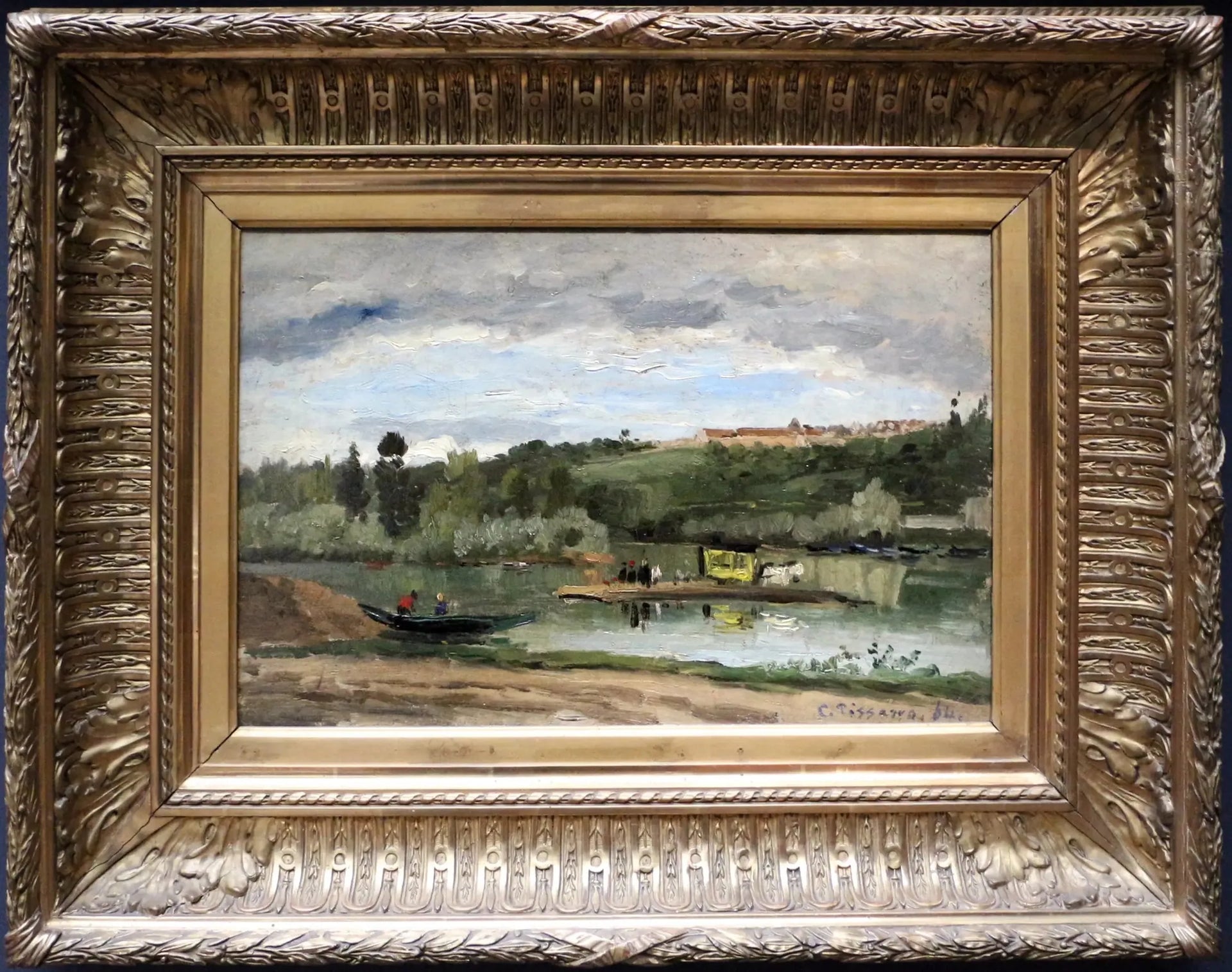 bac à la Varenne-Saint-Hilaire - Camille Pissarro image 1 copie de tableau peinte à la main