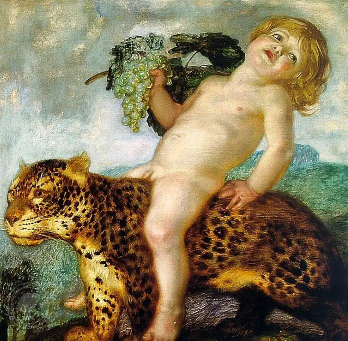 Bacco Bambino Che Sale Su Una Pantera - Franz Von Stuck
