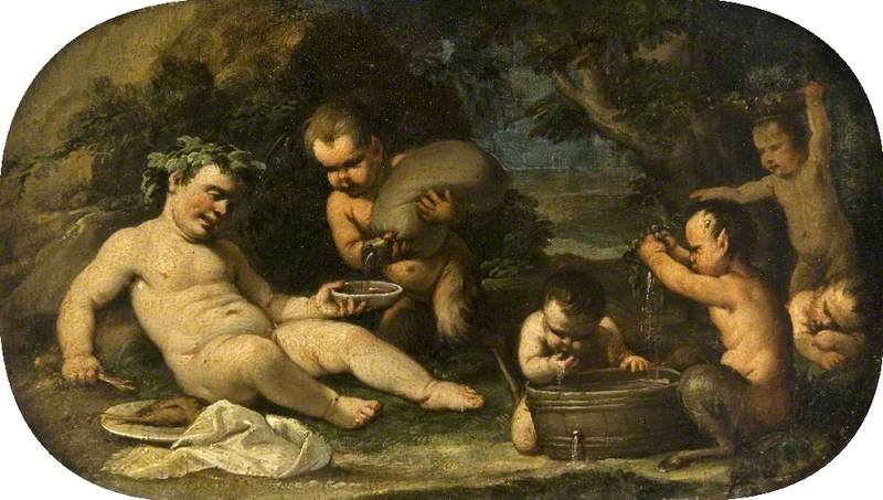 Bacchus et les faunes nourrissons - Luca Giordano - Alpha Reproduction