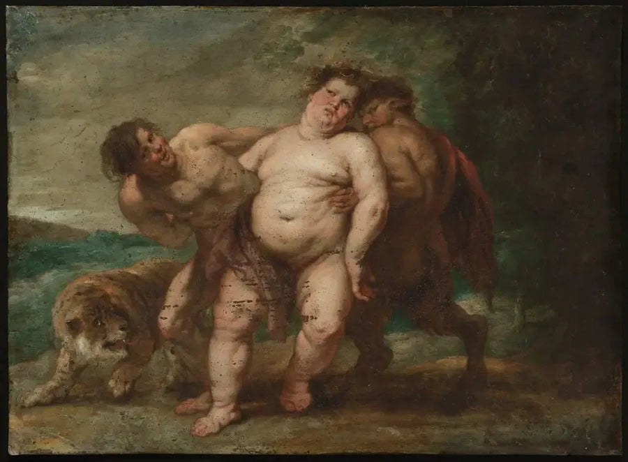 Bacco ubriaco con fauno e satiro - Peter Paul Rubens