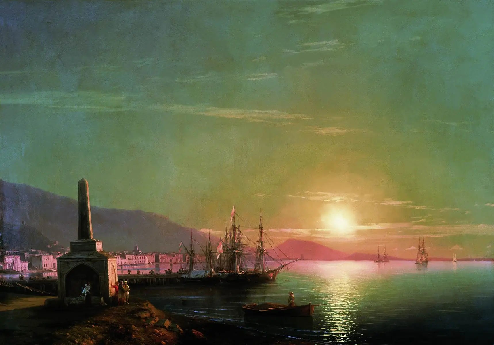 Baie de Théodosie lever de soleil - Ivan Aïvazovski - Alpha Reproduction
