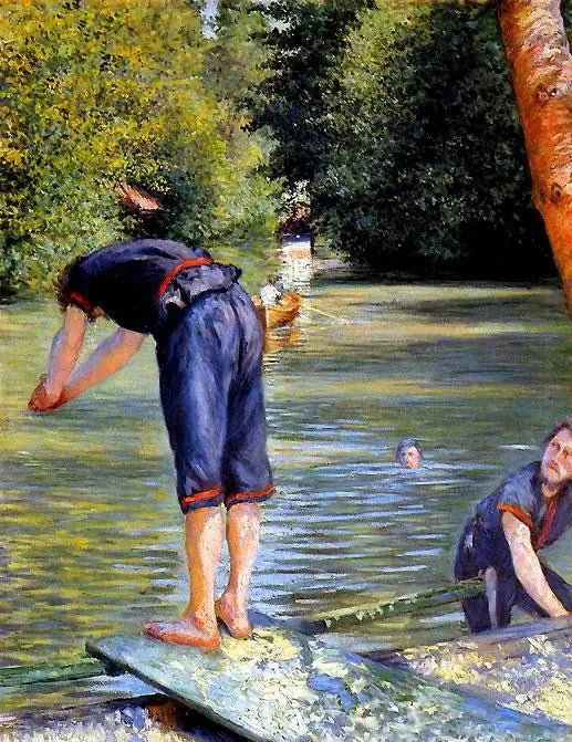 Nuotatore pronto a tuffarsi - Gustave Caillebotte