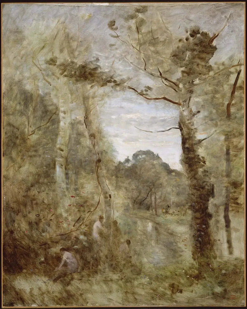 Bagni nella radura - Jean-Baptiste Camille Corot