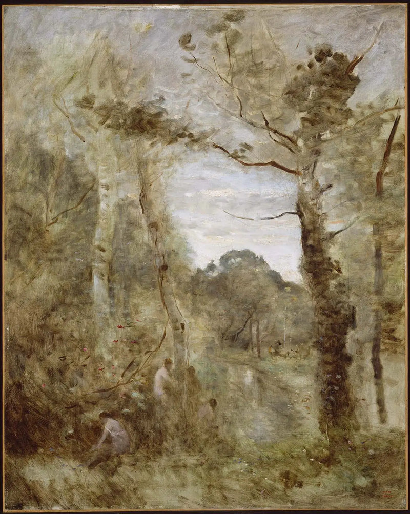 Bagni nella radura - Jean-Baptiste Camille Corot